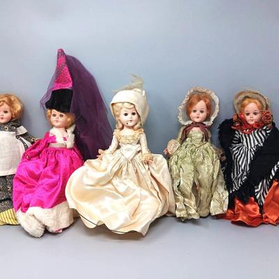 Vintage 1950s Hard Plastic Dolls 