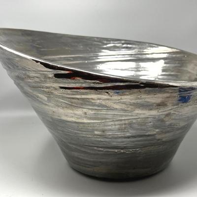 Large Silver Glazed Bowl