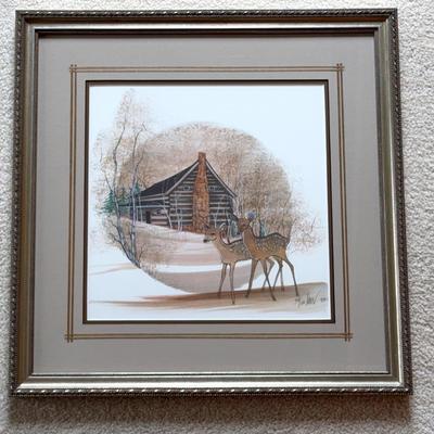P. Buckley Moss Print - Mountain Lodge (MBR)
