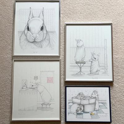 (4) Sue Rupp Bunny Prints (BR2)