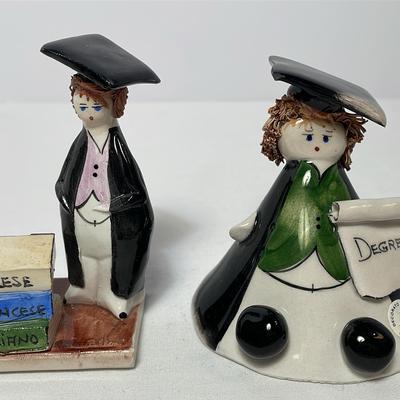 Graduation Figurine And Graduation Bell Figurine By Zampiva - Made In Italy Lot #2