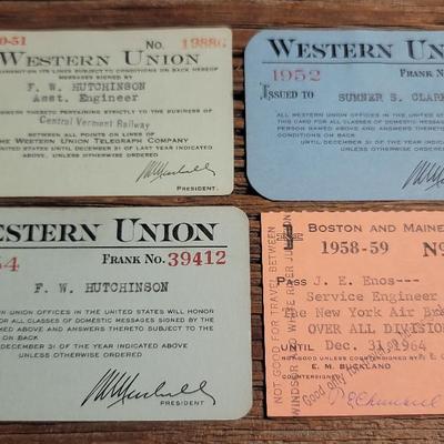 4 Vintage Train Passes #4
