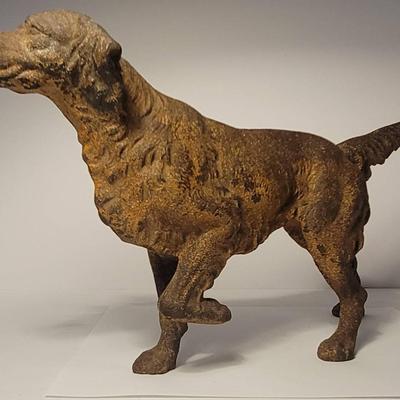 Large Hubley Cast Iron Pointer Dog Door Stop 15 1/2" 