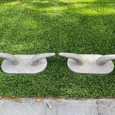 Marine Mooring Cleats Steel Horn Type 16”L Set Of 2