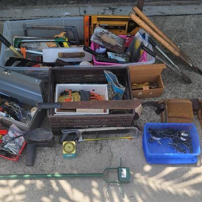 Contractor Tools Lot. Home Repair Hammers,Saws,Clamps,Screws,Pliers,Toolbox & More