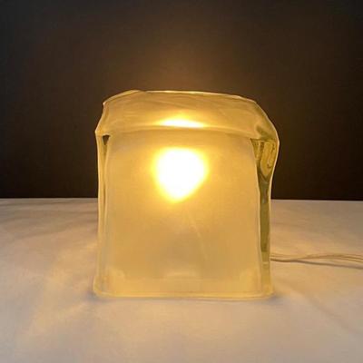 Frosted Glass Cube Mood Light 6” Square 