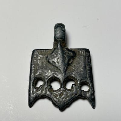 Medieval Period / Viking Era Bronze Decorated Pendant