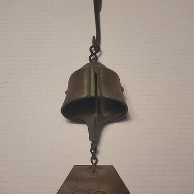 Vintage Jeff Cross Bronze Harmony Hollow Wind chime 19" 
