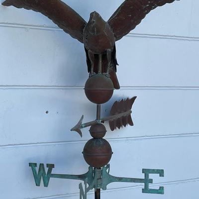 Large Antique Eagle Weathervane with Arrow and Directionals