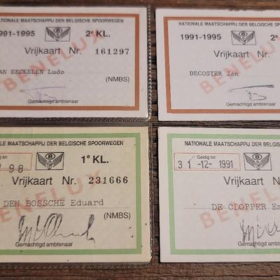 4 Vintage Foreign Train Passes #6