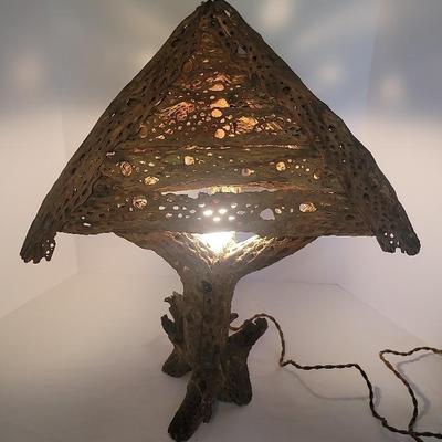 Large Cholla Cactus Lamp Working 