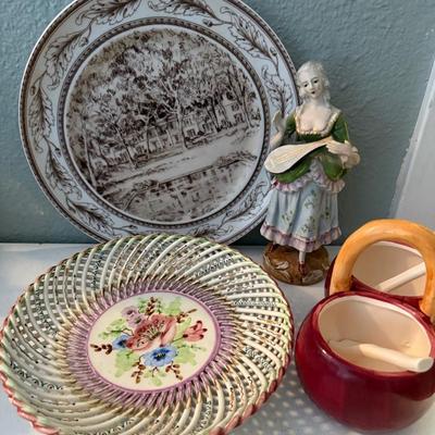 Vintage Ceramic & Porcelain Trio – Spain, Japan & Mottahedeh for MFAH 