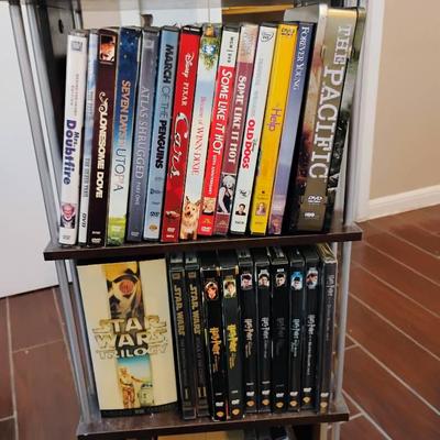 Rotating Media Storage Tower - Wood and Metal
