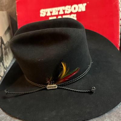 Stetson Wisp 6-7/8 4X XXXX Black Beaver Fur Hand Made USA Cowboy Western No Box 