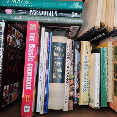 Large Lot of Cookbooks, Gardening Guides, and Fiction Novels – Great Authors!
