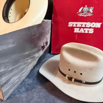 Stetson And Resistol Western Hat With Box  7 3/8