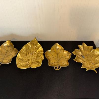 4 Brass Leaves