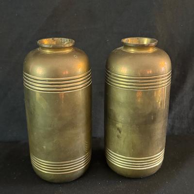 Two Brass Vases