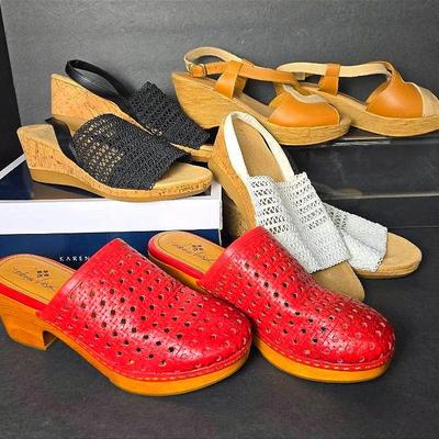 Women’s Clogs: Patricia Nash Size 10, Karen Scott 9.5, Spring Step Size 41