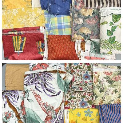 Vintage Fabric Remnants - Various Sizes 