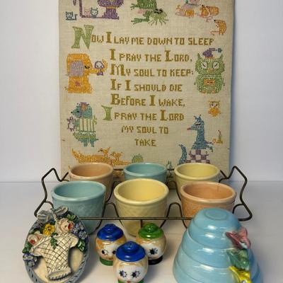 Vintage Hubley Cast Iron Doorknocker, Hull Custard Cups, Victor Goldman Measuring Cups, More  