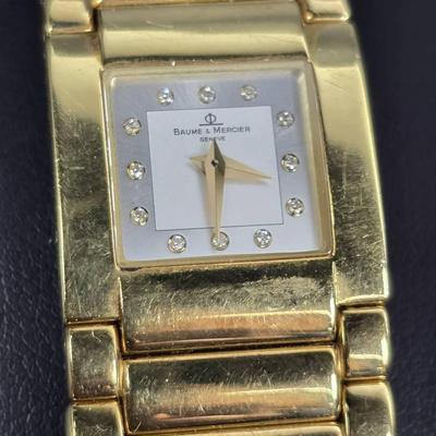 Baume & Mercier 18K Gold Diamond Accented Face Catwalk Women's Watch