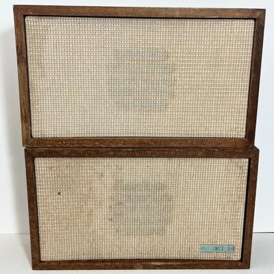 Vintage KLH Model 21 Extension Bookshelf Speakers - Untested, 14x4.5x8"