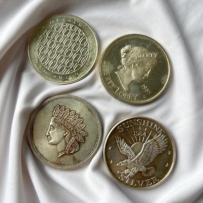 Troy Ounce .999 Silver Coins (4)