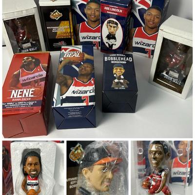 Sports Bobbleheads: Nationals Abe Lincoln; Wizards Bradley Beal, John Wall; Yankees Yogi Berra, More