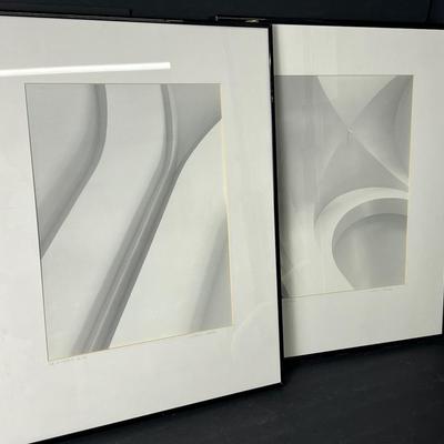 Chuck Bress Sighed Black & White Photographs "Ceilings #4" & "Ceilings #6"  - Framed 16x20