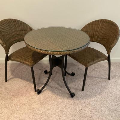 Resin Patio Chairs And Glass Top Table