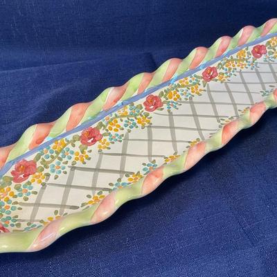 MacKenzie-Childs Glen Park Fluted Long Dish 