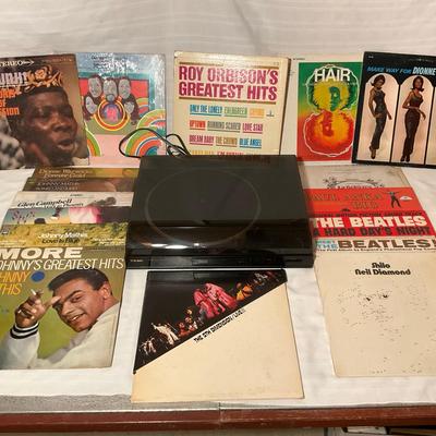 Teac Turntable System With Records: Dionne Warwick, Beatles, And More