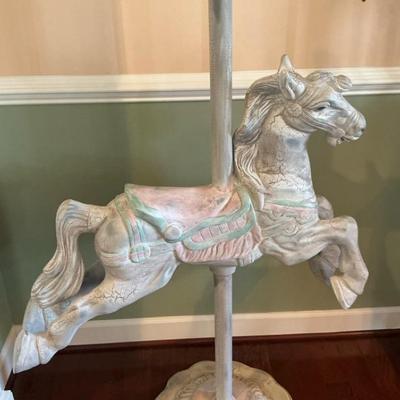 Cast Metal Painted Carousel Horse 