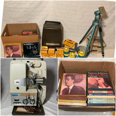 Sears Automatic Super Projector With Tripod And Lots Of Reels