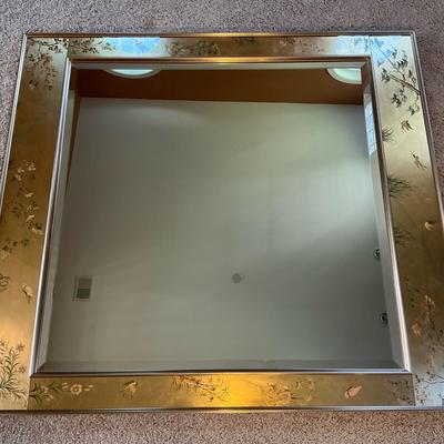 La Barge Heavy Signed Painted Mirror 
