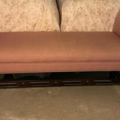 Pink Upholstered End of Bed Bench