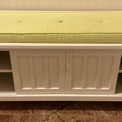 White Storage Bench