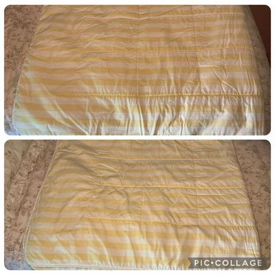 2 Coming Home Yellow Stripe Twin Comforters