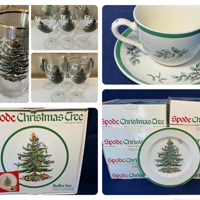 Eight Spode Christmas Tree Sets 
