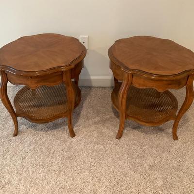 Pair Cabernet By Drexel Side Tables 