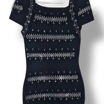 BDBA Form Fitting Mini Dress With Embellishments Size S