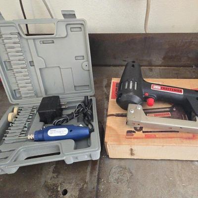 Electric Staple Tacker & Mini Rotary Tool Lot