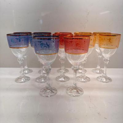 Bohemian Crystal Wine Glass Set Of 12