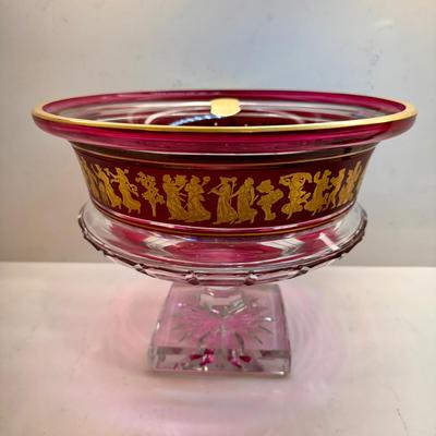 Val Saint Lambert Crystal centerpiece bowl