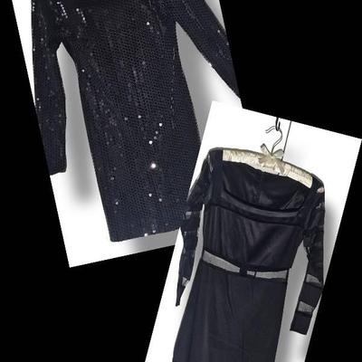 2 Black Custom Cocktail Dresses- Size Small