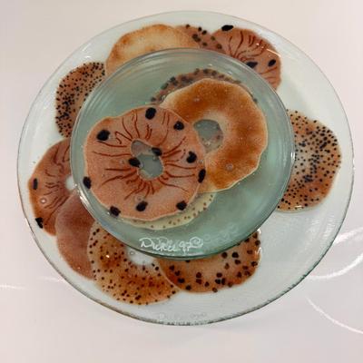 Bagel Themed Decorative Plate Set Of 9 Pieces 
