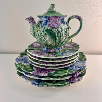 Jeanette Adams Silvestri Plate Set Of 9 Pieces 