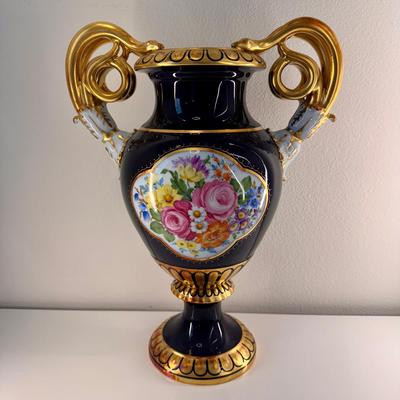 Hutschenreuther Dresden China Handpainted Vase
