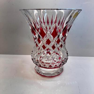 Val Saint Lambert Crystal Vase